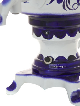 Электрический самовар 4 литра с художественной росписью "Гжель" с автоматическим отключением после закипания, арт. 140639к