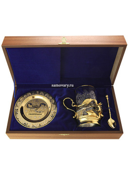 Чайный набор "Скорпион" позолоченный