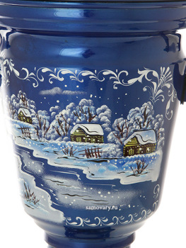 Электрический самовар 4 литра с художественной росписью "Зимний вечер", арт. 130269