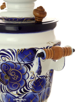 Электрический самовар 1,5 литра с росписью "Гжель", арт. 103546