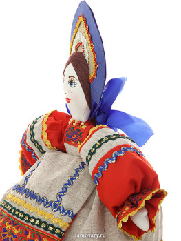 Кукла баба на чайник "Маня в сером"