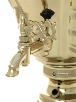 Электрический самовар 3 литра латунный "груша" с автоматическим отключением при закипании, арт. 130288к