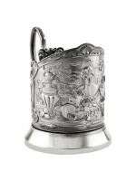 Кольчугинский никелированный подстаканник "Купчиха"