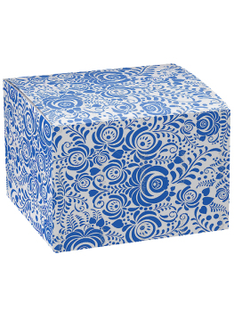 Подарочная картонная коробка "Под Гжель"