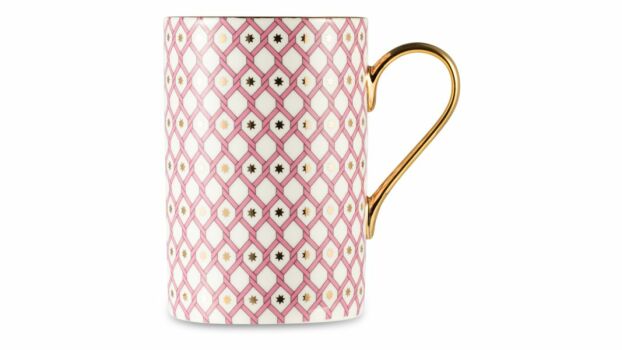 Бокал, кружка 400 мл, форма "Идиллия" рисунок "Коралл - 1", Императорский фарфоровый завод