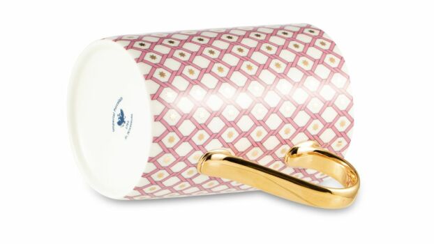 Бокал, кружка 400 мл, форма "Идиллия" рисунок "Коралл - 1", Императорский фарфоровый завод