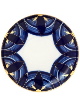 Бокал с блюдцем форма "Ленинградский", рисунок "Вертолет", Императорский фарфоровый завод