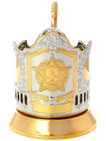 Подстаканник с позолотой "Звезда" Кольчугино