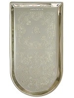 Латунный поднос для самовара удлиненный никелированный, Кольчугино