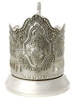 Подстаканник посеребренный "Космос" Кольчугино