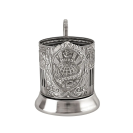 Никелированный подстаканник "Миру мир" Кольчугино