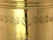 Угольный самовар 10 литров желтый цилиндр фабрика Ильи Карманова с сыновьями арт. 433351