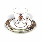 Комплект кофейный форма "Майская" рисунок "Балет  Спартак" 3-х предметный, Императорский фарфоровый завод