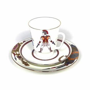 Комплект кофейный форма "Майская" рисунок "Балет  Спартак" 3-х предметный, Императорский фарфоровый завод