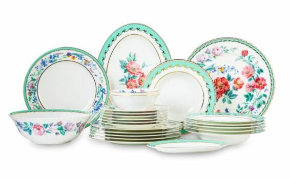 Сервиз столовый 24 предмета на 6 персон, форма "Премиум" рисунок "Улыбка флоры", Императорский фарфоровый завод