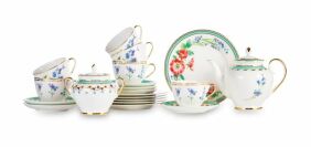 Сервиз чайный, форма "Весенняя-2" рисунок "Улыбка флоры", 20 предметов 6 персон, Императорский фарфоровый завод