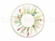 Чашка с блюдцем чайная форма "Яблочко" рисунок "Аварель", Императорский фарфоровый завод 