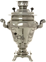 Электрический самовар 3 литра никелированный "Репа" с автоматическим отключением при закипании, арт. 130286к