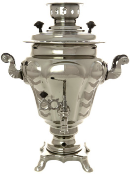 Электрический самовар 3 литра никелированный "Репа" с автоматическим отключением при закипании, арт. 130286к