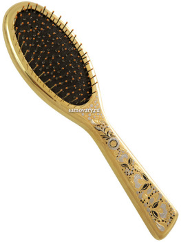 Позолоченная Расческа "Роза" в подарочной коробке, Златоустовский завод