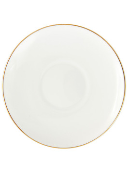 Кофейная чашка с блюдцем форма "Ландыш", рисунок "Золотой кантик", Императорский фарфоровый завод