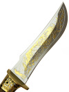 Сувенирный нож "Клык" в кожаных ножнах, Златоустовский подарок