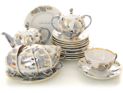 Сервиз чайный форма "Тюльпан", рисунок "Лунный" 6/20, Императорский фарфоровый завод