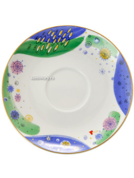 3-х предметный чайный комплект форма "Банкетная", рисунок "Карнавал", Императорский фарфоровый завод