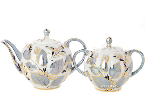 Сервиз чайный форма "Тюльпан", рисунок "Лунный" 6/20, Императорский фарфоровый завод