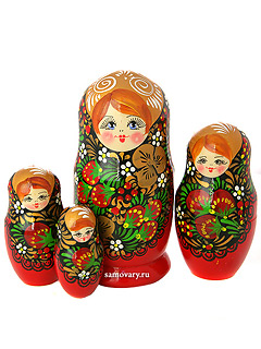 набор матрешек хохлома классическая арт 52